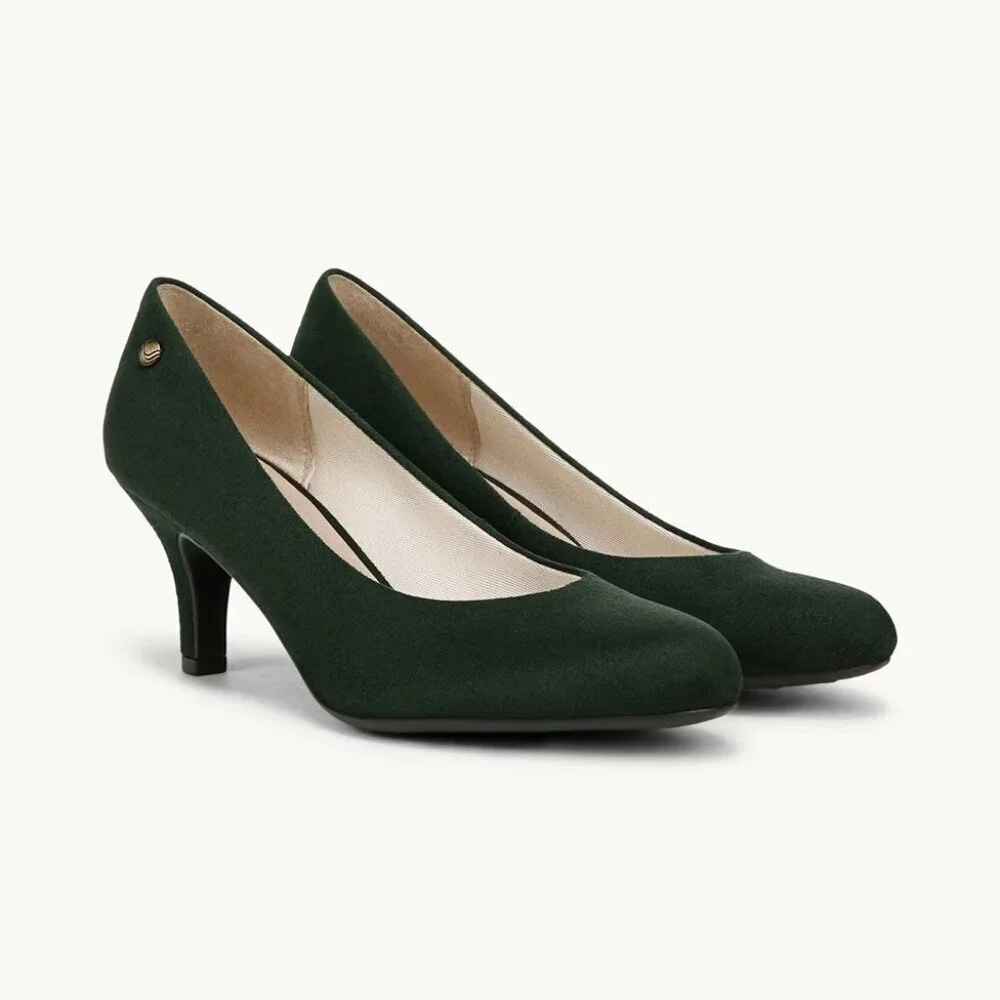 LifeStride Parigi Women's Pumps Black Satin Heels Shoes Size 8.5 M‎ NEW